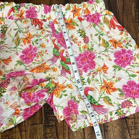 Linen Rachel Zoe set top and shorts linen & rayon floral pattern Sz L nwt - Picture 11 of 16